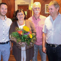 MdB Marianne Schieder mit dem Listenkandidat Brunner, Kreisvorsitzenden Kopp und OV Vorsitzenden Schmid